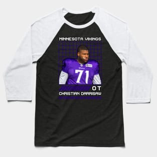 CHRISTIAN DARRISAW - OT - MINNESOTA VIKINGS Baseball T-Shirt